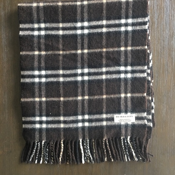 Burberry Accessories - Burberry Cashmere Scarf Dark Brown